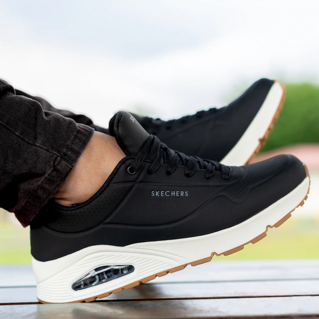 Skechers Sneaker »Uno - Stand on Air« , Freizeitschuh, Halbschuh, Schnürschuh mit extra Dämpfung