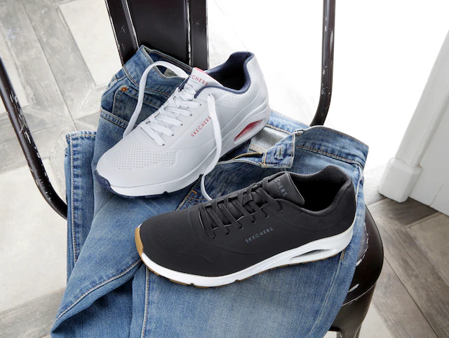 Skechers Sneaker »Uno - Stand on Air« , Freizeitschuh, Halbschuh, Schnürschuh mit extra Dämpfung