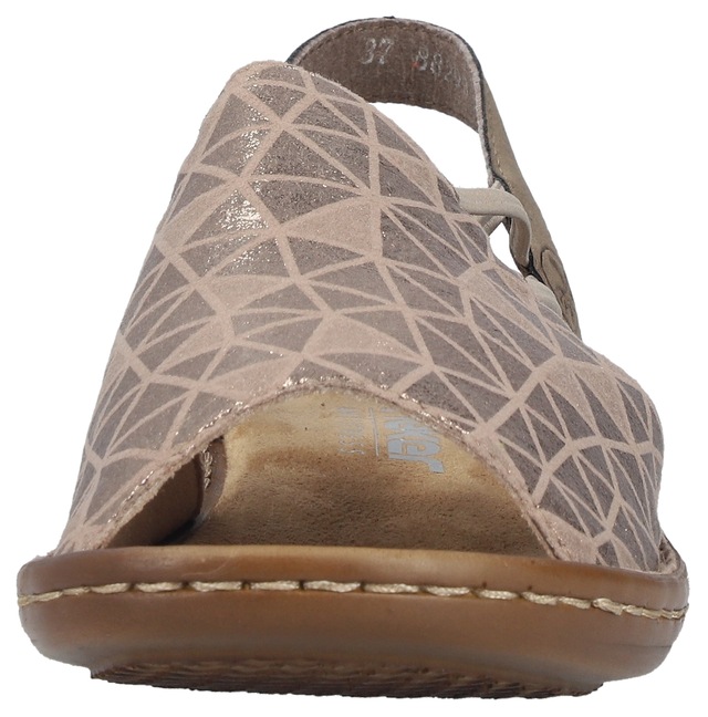 Rieker Sandale Sommerschuh, Sandalette, Keilabsatz, mit Gummizugbändern