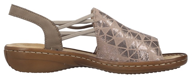 Rieker Sandale Sommerschuh, Sandalette, Keilabsatz, mit Gummizugbändern