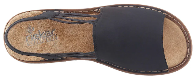 Rieker Sandale Sommerschuh, Sandalette, Keilabsatz, mit Gummizugbändern