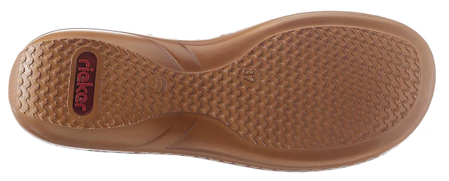 Rieker Sandale Sommerschuh, Sandalette, Keilabsatz, mit Gummizugbändern