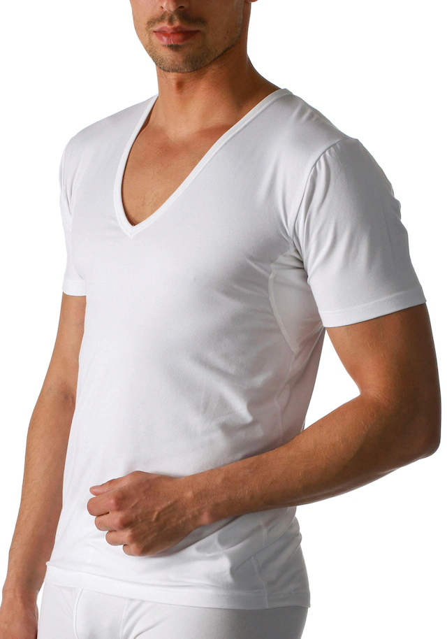 Mey Unterziehshirt »Dry Cotton Functional« Kurzarm, tiefem V-Ausschnitt, Single Jersey, mit extra-langem Rücken
