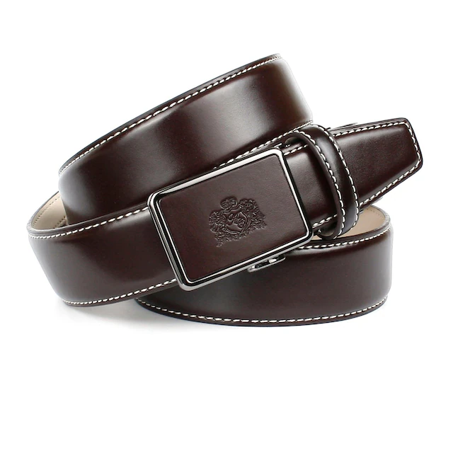 Anthoni Crown Ledergürtel mit Kontrast Stitching