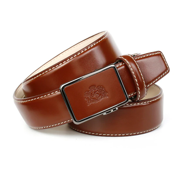 Anthoni Crown Ledergürtel mit Kontrast Stitching