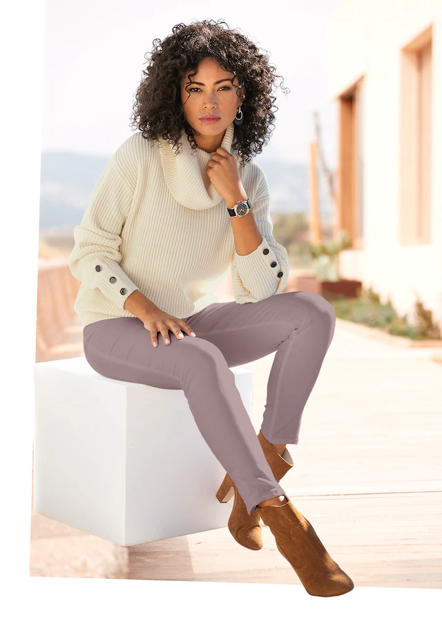 LASCANA 7/8-Jeggings »aus weichem Stretch-Denim« in Skinny-Form, Stretch-Denim, Basic, Röhrenhose