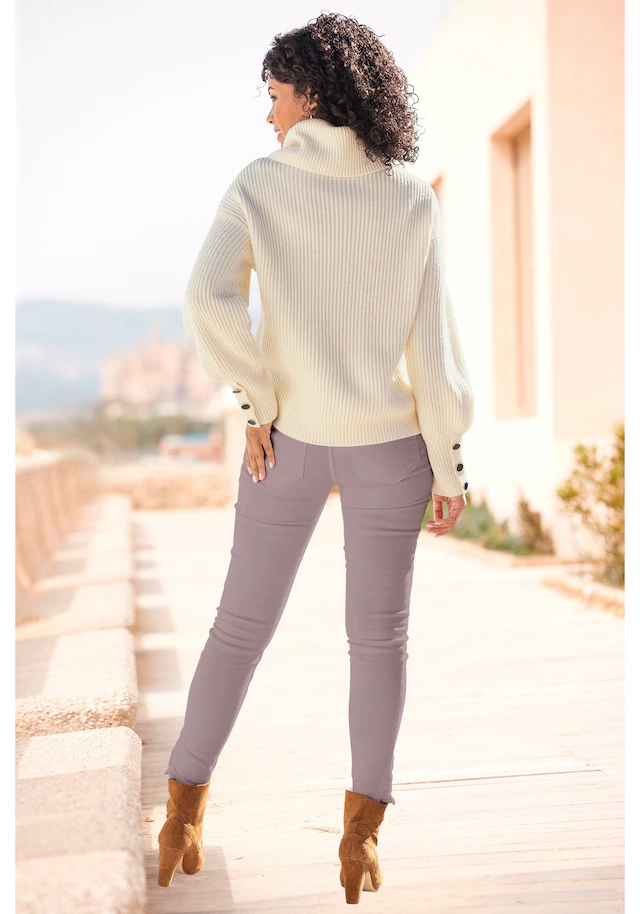 LASCANA 7/8-Jeggings »aus weichem Stretch-Denim« in Skinny-Form, Stretch-Denim, Basic, Röhrenhose
