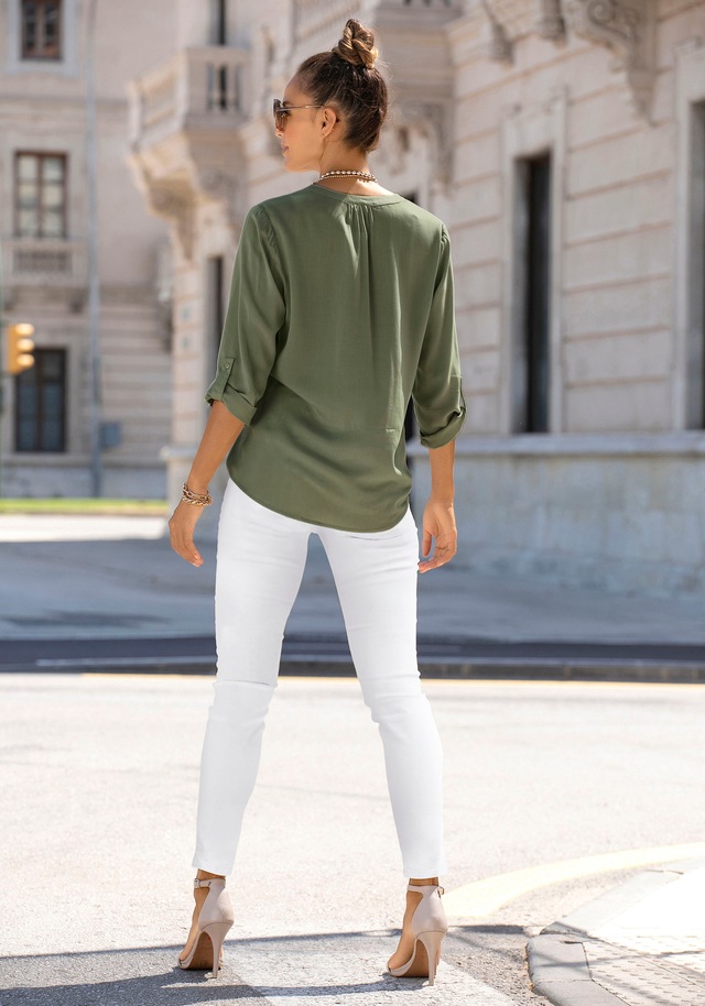 LASCANA 7/8-Jeggings »aus weichem Stretch-Denim« in Skinny-Form, Stretch-Denim, Basic, Röhrenhose