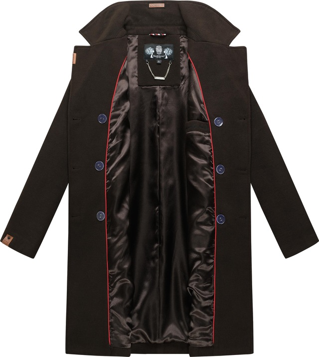 Marikoo Kurzmantel »Nanakoo« edler Damen Trenchcoat in Wollmantel-Optik