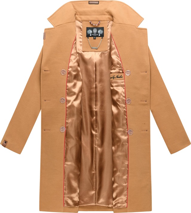 Marikoo Kurzmantel »Nanakoo« edler Damen Trenchcoat in Wollmantel-Optik