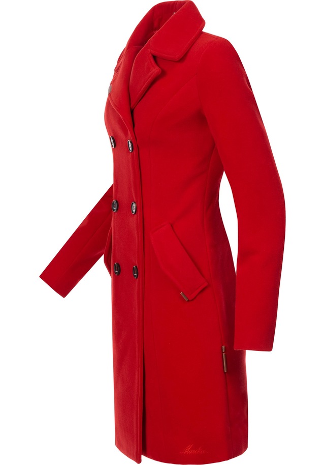 Marikoo Kurzmantel »Nanakoo« edler Damen Trenchcoat in Wollmantel-Optik