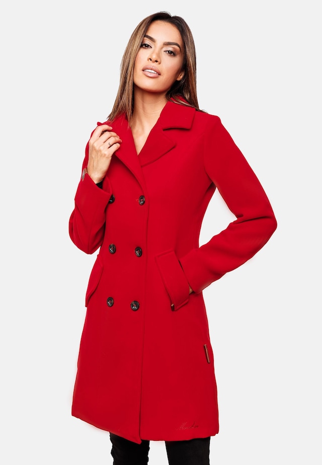Marikoo Kurzmantel »Nanakoo« edler Damen Trenchcoat in Wollmantel-Optik