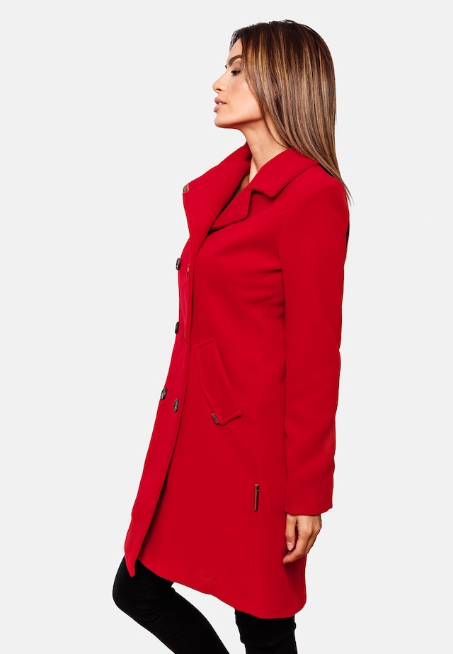 Marikoo Kurzmantel »Nanakoo« edler Damen Trenchcoat in Wollmantel-Optik