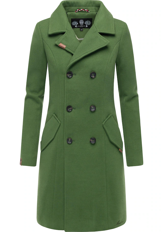 Marikoo Kurzmantel »Nanakoo« edler Damen Trenchcoat in Wollmantel-Optik