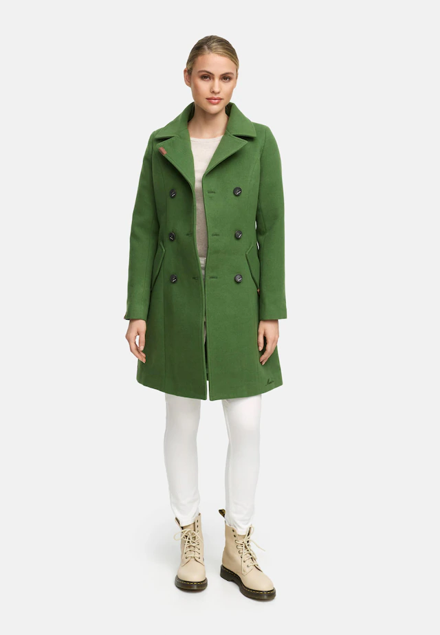 Marikoo Kurzmantel »Nanakoo« edler Damen Trenchcoat in Wollmantel-Optik