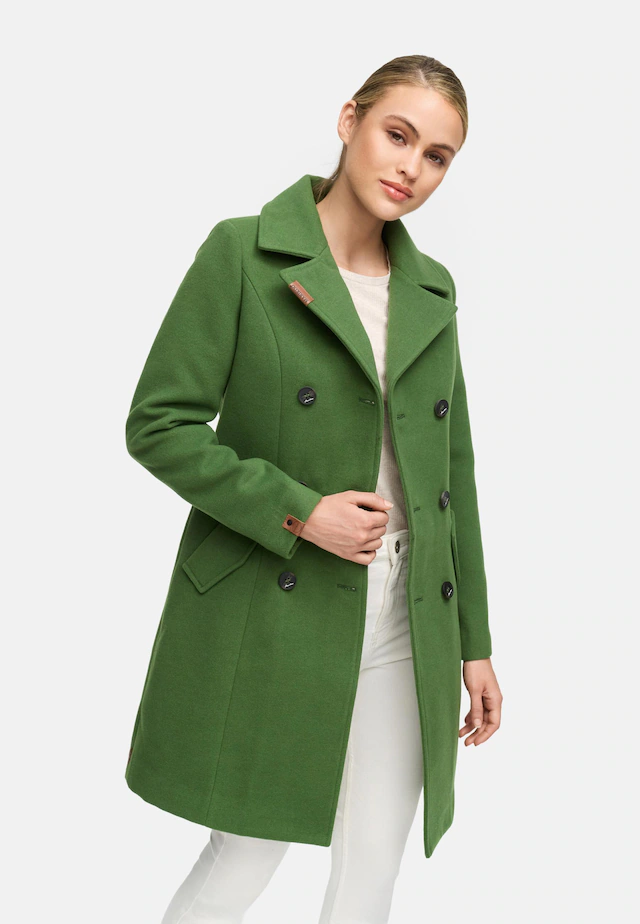 Marikoo Kurzmantel »Nanakoo« edler Damen Trenchcoat in Wollmantel-Optik