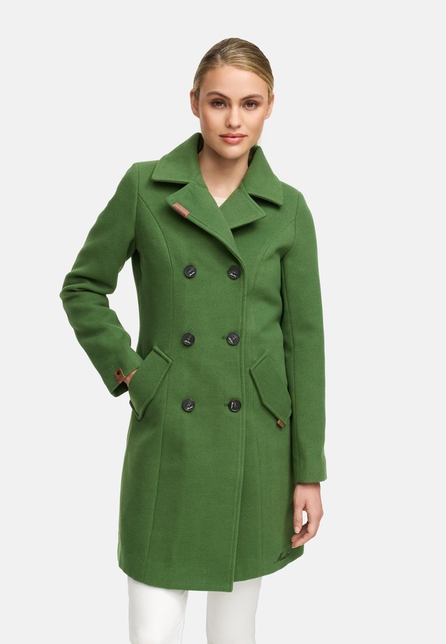 Marikoo Kurzmantel »Nanakoo« edler Damen Trenchcoat in Wollmantel-Optik