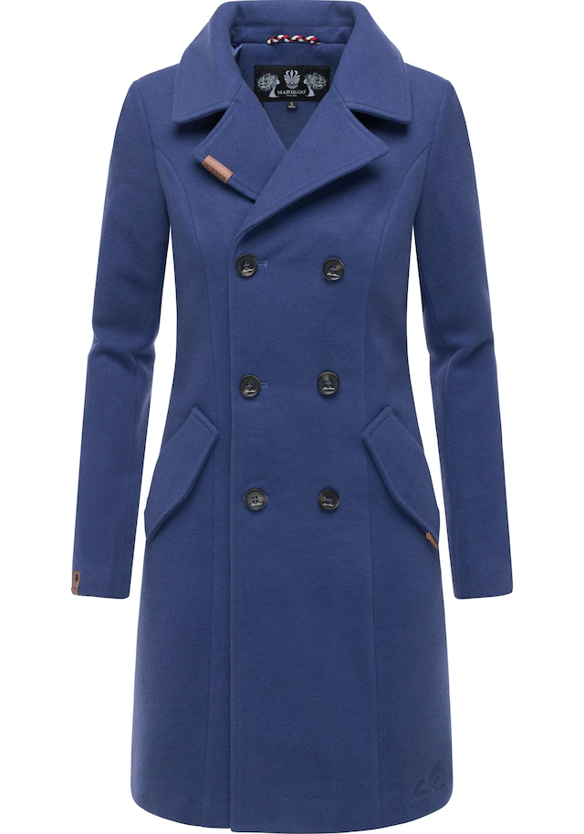 Marikoo Kurzmantel »Nanakoo« edler Damen Trenchcoat in Wollmantel-Optik