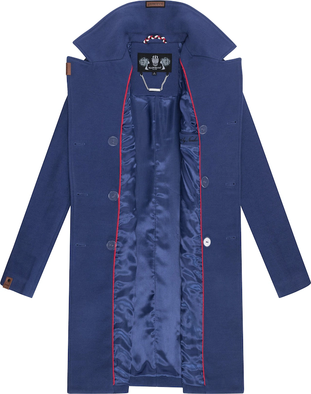 Marikoo Kurzmantel »Nanakoo« edler Damen Trenchcoat in Wollmantel-Optik