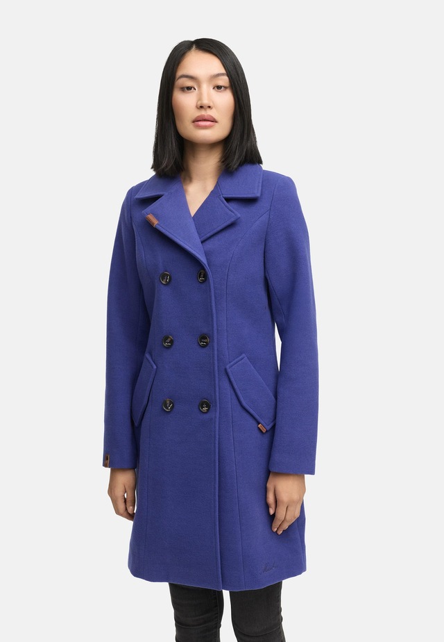 Marikoo Kurzmantel »Nanakoo« edler Damen Trenchcoat in Wollmantel-Optik