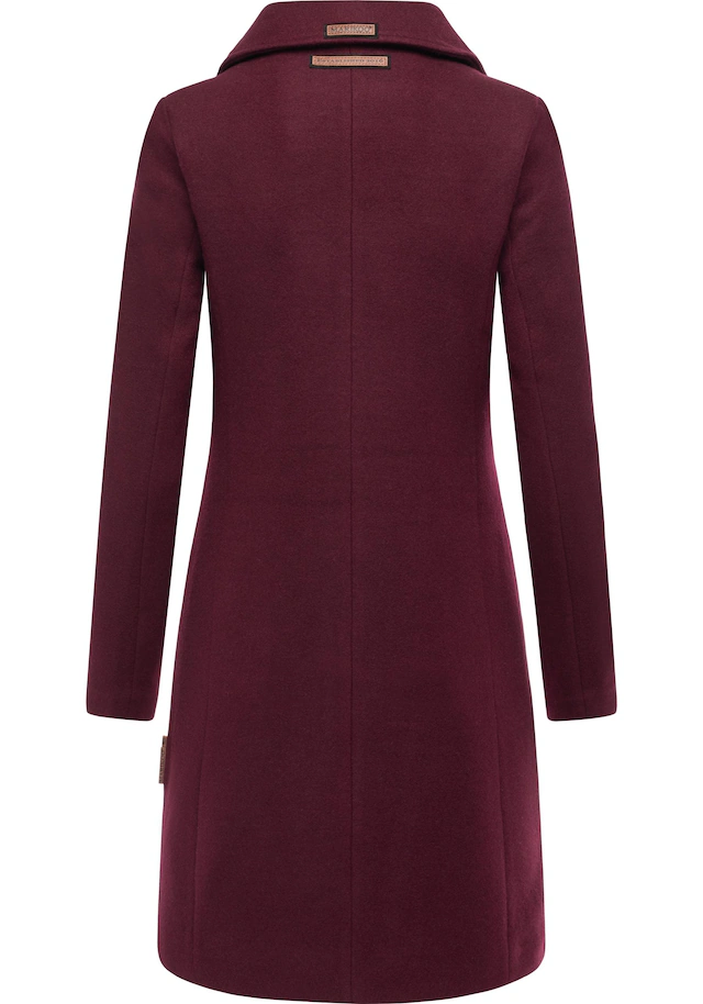 Marikoo Kurzmantel »Nanakoo« edler Damen Trenchcoat in Wollmantel-Optik