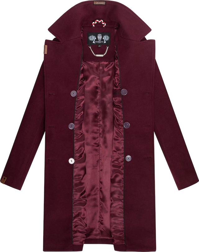 Marikoo Kurzmantel »Nanakoo« edler Damen Trenchcoat in Wollmantel-Optik