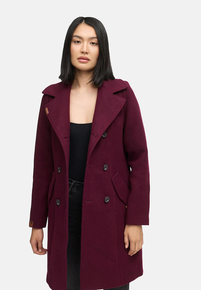 Marikoo Kurzmantel »Nanakoo« edler Damen Trenchcoat in Wollmantel-Optik