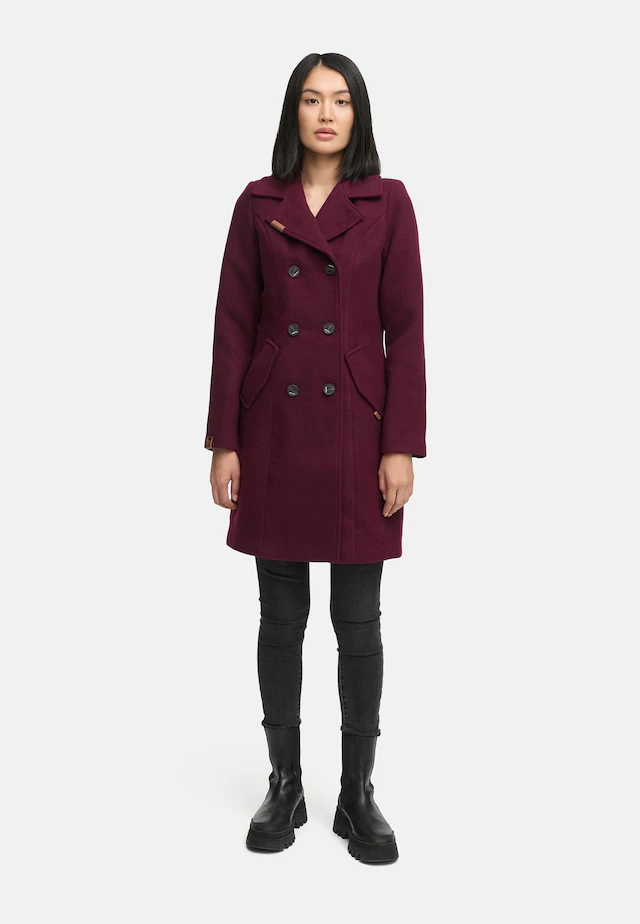 Marikoo Kurzmantel »Nanakoo« edler Damen Trenchcoat in Wollmantel-Optik