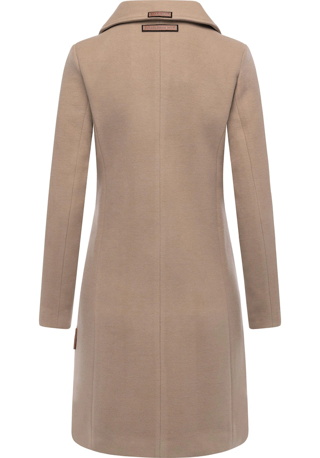 Marikoo Kurzmantel »Nanakoo« edler Damen Trenchcoat in Wollmantel-Optik