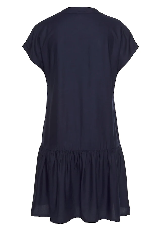 s.Oliver Blusenkleid »mit Volant am Rock« Ohne Taschen luftiges Tunikakleid, Sommerkleid,leichtes Strandkleid,Cover-up, Basic