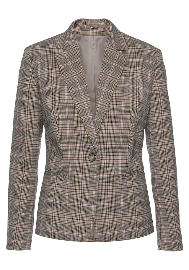 LASCANA Kurzblazer »in klassischer Form mit Reverskragen und Knopfverschluss« taillierter Damenblazer, Business-Look, Basic-Blazer, festlich-elegant