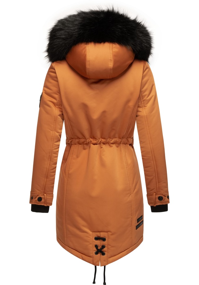 Navahoo Wintermantel »Luluna Prc« edler Parka mit großer Kunstfellkapuze