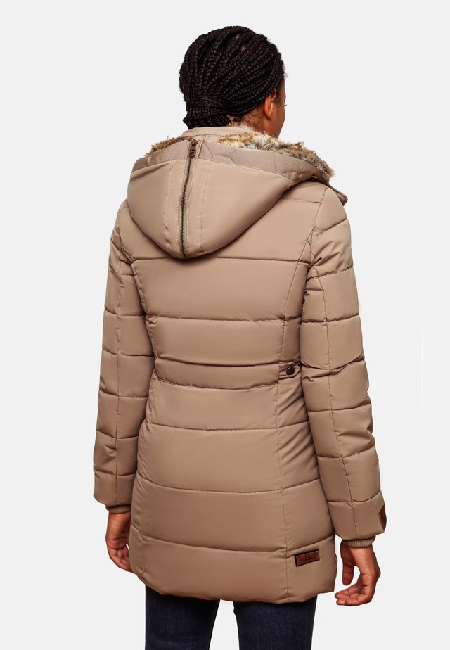 Marikoo Wintermantel »Lieblings Jacke« stylischer Winter Steppmantel m. Kunstpelz-Kapuze