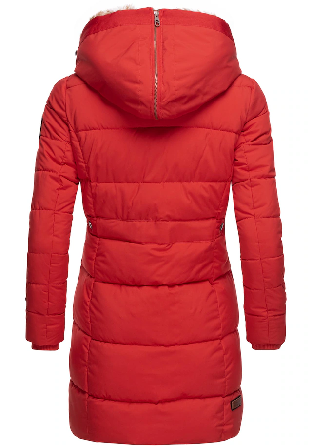 Marikoo Wintermantel »Lieblings Jacke« stylischer Winter Steppmantel m. Kunstpelz-Kapuze