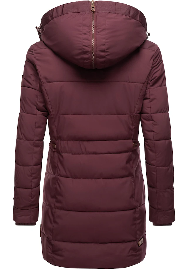 Marikoo Wintermantel »Lieblings Jacke« stylischer Winter Steppmantel m. Kunstpelz-Kapuze