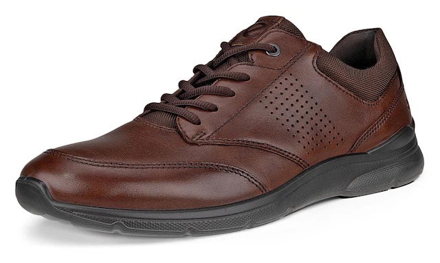 Ecco Schnürschuh »Irving« , Freizeitschuh, Halbschuh, Schnürschuh mit gepolstertem Schaftrand