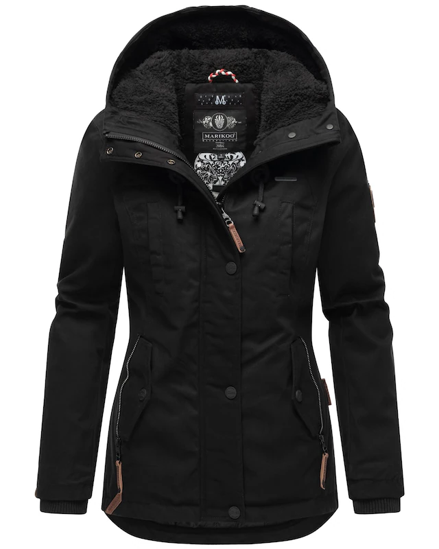 Marikoo Winterjacke »Bikoo« mit Kapuze sportliche Damen Outdoor Baumwolljacke mit Kapuze