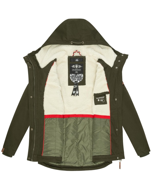 Marikoo Winterjacke »Bikoo« mit Kapuze sportliche Damen Outdoor Baumwolljacke mit Kapuze