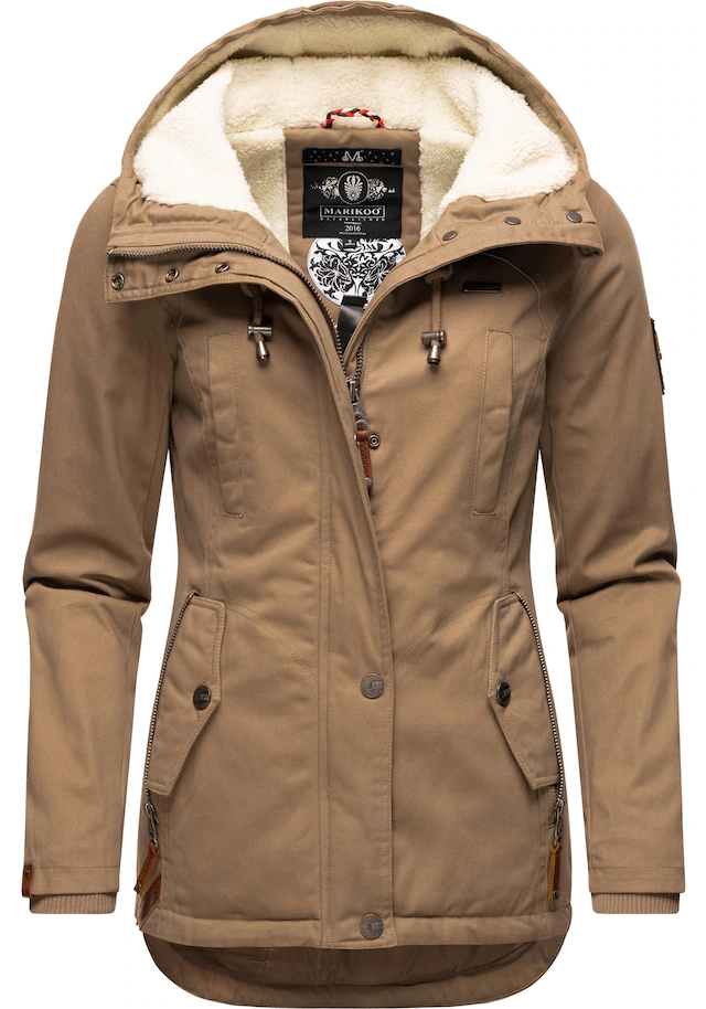 Marikoo Winterjacke »Bikoo« mit Kapuze sportliche Damen Outdoor Baumwolljacke mit Kapuze