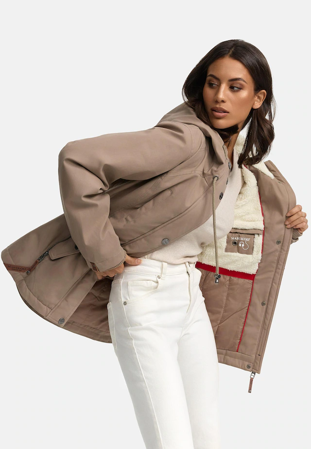 Marikoo Winterjacke »Bikoo« mit Kapuze sportliche Damen Outdoor Baumwolljacke mit Kapuze
