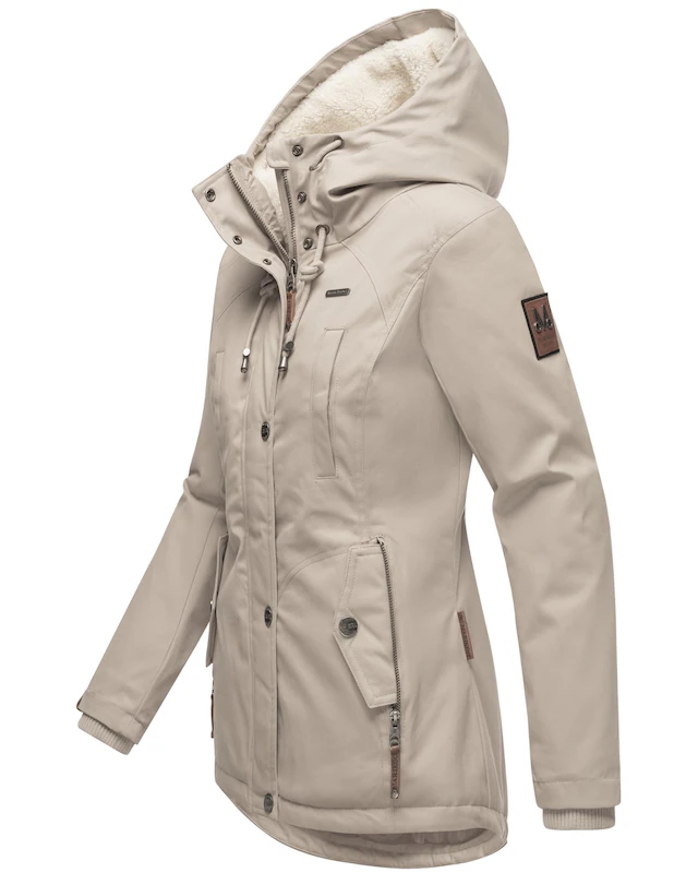 Marikoo Winterjacke »Bikoo« mit Kapuze sportliche Damen Outdoor Baumwolljacke mit Kapuze