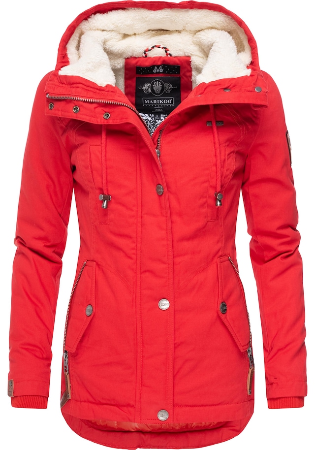 Marikoo Winterjacke »Bikoo« mit Kapuze sportliche Damen Outdoor Baumwolljacke mit Kapuze