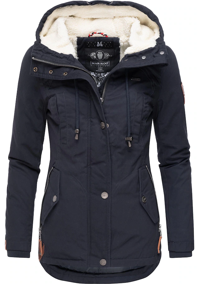 Marikoo Winterjacke »Bikoo« mit Kapuze sportliche Damen Outdoor Baumwolljacke mit Kapuze