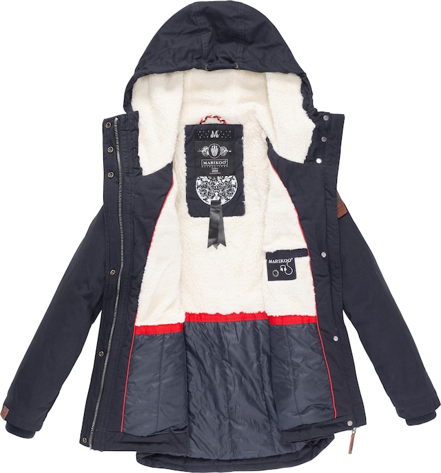 Marikoo Winterjacke »Bikoo« mit Kapuze sportliche Damen Outdoor Baumwolljacke mit Kapuze