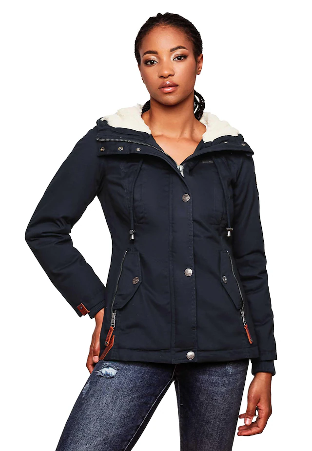 Marikoo Winterjacke »Bikoo« mit Kapuze sportliche Damen Outdoor Baumwolljacke mit Kapuze