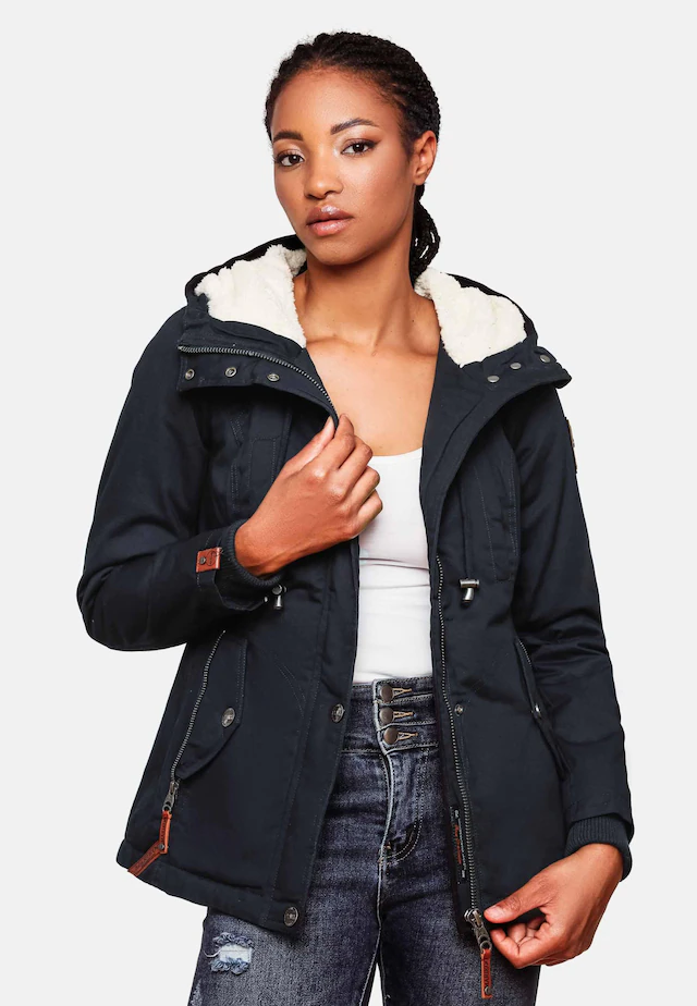 Marikoo Winterjacke »Bikoo« mit Kapuze sportliche Damen Outdoor Baumwolljacke mit Kapuze
