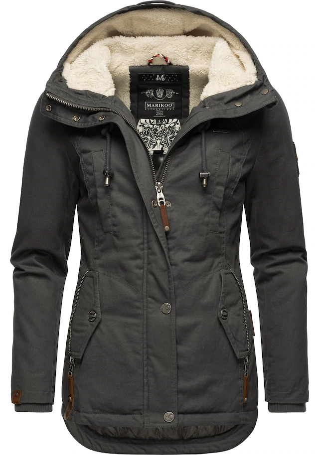 Marikoo Winterjacke »Bikoo« mit Kapuze sportliche Damen Outdoor Baumwolljacke mit Kapuze