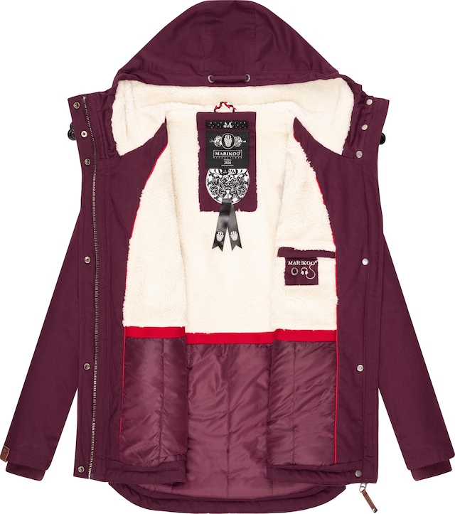 Marikoo Winterjacke »Bikoo« mit Kapuze sportliche Damen Outdoor Baumwolljacke mit Kapuze