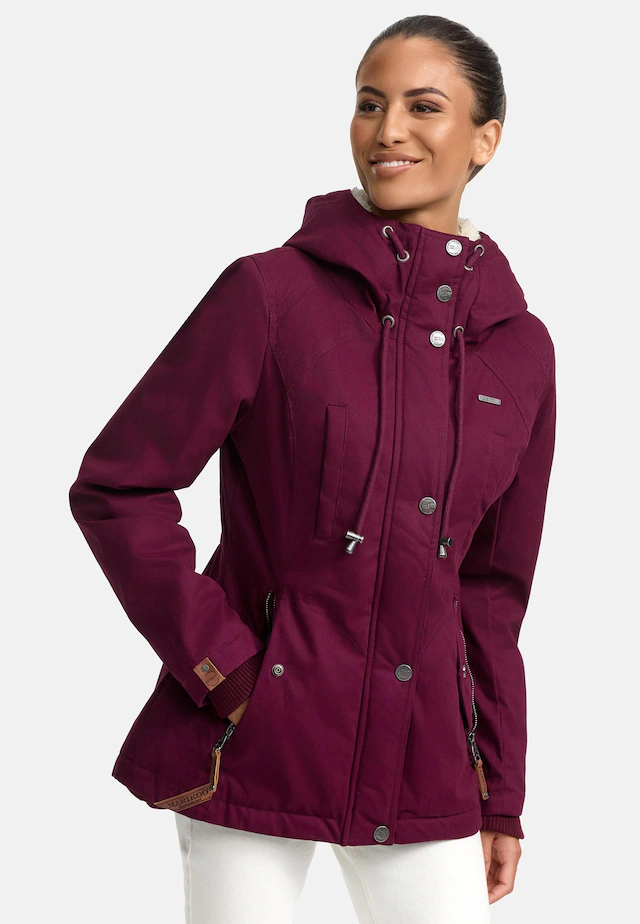 Marikoo Winterjacke »Bikoo« mit Kapuze sportliche Damen Outdoor Baumwolljacke mit Kapuze