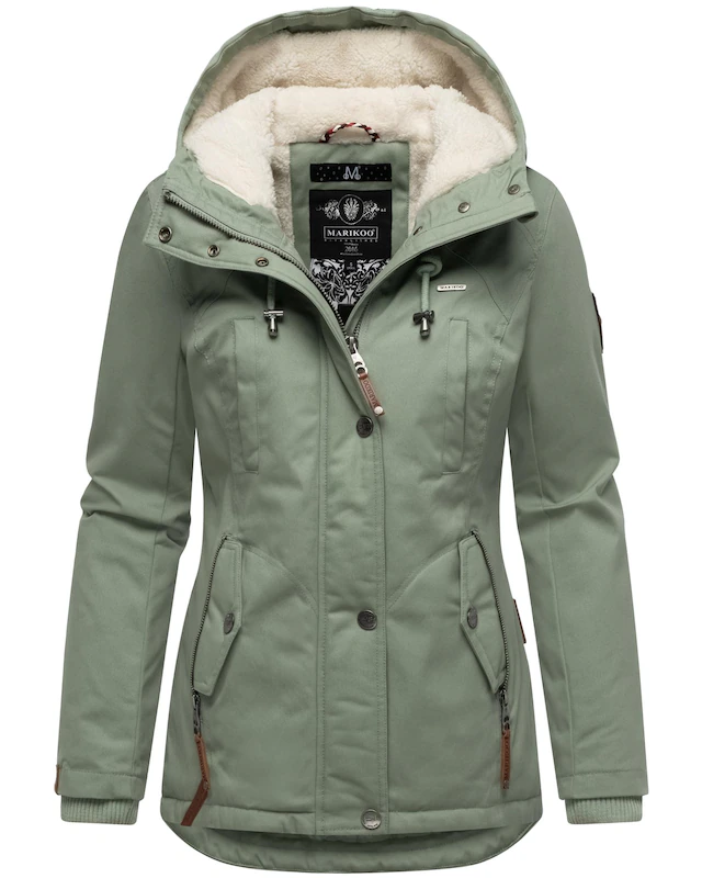 Marikoo Winterjacke »Bikoo« mit Kapuze sportliche Damen Outdoor Baumwolljacke mit Kapuze